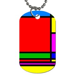 Mondrian Dog Tag (two-sided)  by Siebenhuehner