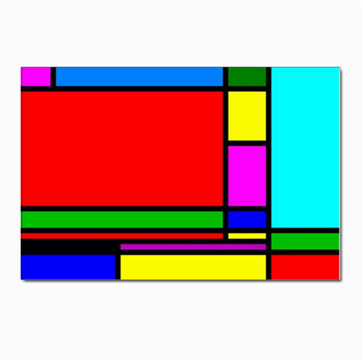 Mondrian Postcard 4 x 6  (10 Pack)