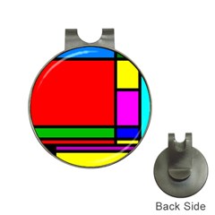 Mondrian Hat Clip With Golf Ball Marker