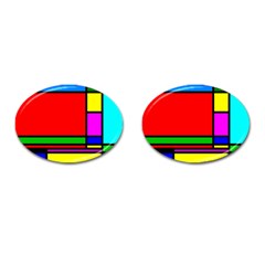 Mondrian Cufflinks (oval) by Siebenhuehner