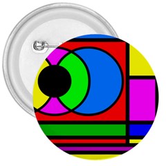 Mondrian 3  Button by Siebenhuehner