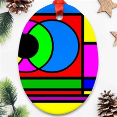 Mondrian Oval Ornament by Siebenhuehner