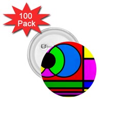 Mondrian 1 75  Button (100 Pack)