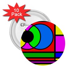 Mondrian 2 25  Button (10 Pack) by Siebenhuehner