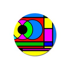 Mondrian Magnet 3  (round)