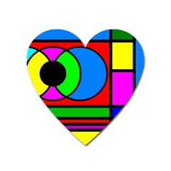 Mondrian Magnet (heart)