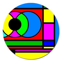 Mondrian Magnet 5  (round) by Siebenhuehner