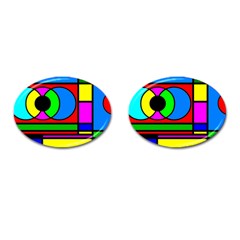 Mondrian Cufflinks (oval) by Siebenhuehner