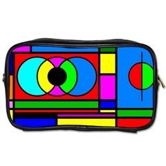 Mondrian Travel Toiletry Bag (one Side) by Siebenhuehner