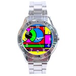 Mondrian Stainless Steel Watch Front