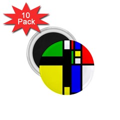 Abstrakt 1 75  Button Magnet (10 Pack)