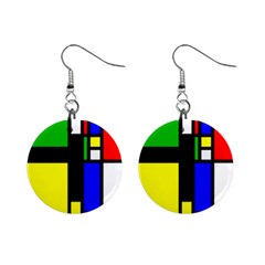 Abstrakt Mini Button Earrings