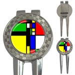 Abstrakt Golf Pitchfork & Ball Marker Front