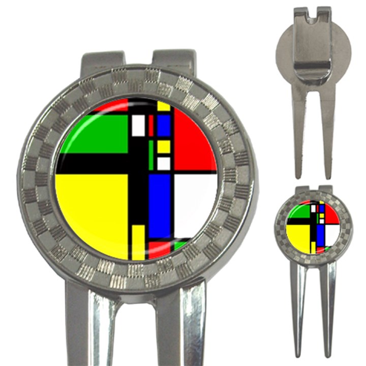 Abstrakt Golf Pitchfork & Ball Marker