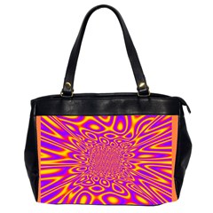 Psycedelic Warp Oversize Office Handbag (two Sides)