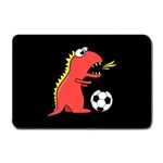 Black Cartoon Dinosaur Soccer Small Door Mat 24 x16  Door Mat