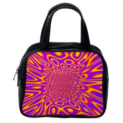 Psycedelic Warp Classic Handbag (one Side) by SaraThePixelPixie