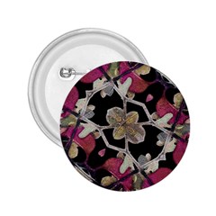 Floral Arabesque Decorative Artwork 2 25  Button