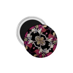 Floral Arabesque Decorative Artwork 1 75  Button Magnet by dflcprints