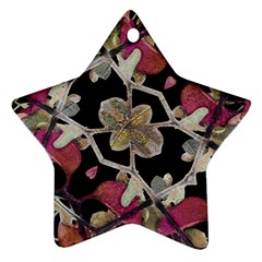 Floral Arabesque Decorative Artwork Star Ornament by dflcprints