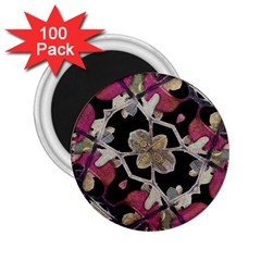 Floral Arabesque Decorative Artwork 2 25  Button Magnet (100 Pack) by dflcprints