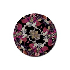 Floral Arabesque Decorative Artwork Drink Coaster (round)