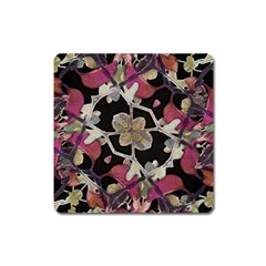 Floral Arabesque Decorative Artwork Magnet (square) by dflcprints