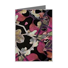 Floral Arabesque Decorative Artwork Mini Greeting Card by dflcprints