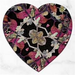 Floral Arabesque Decorative Artwork Jigsaw Puzzle (heart)