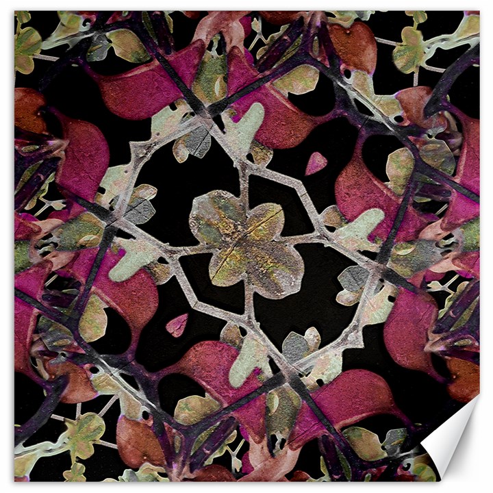 Floral Arabesque Decorative Artwork Canvas 20  x 20  (Unframed)