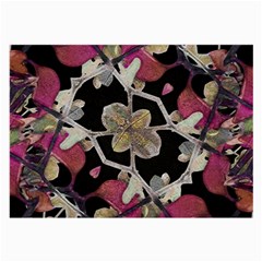 Floral Arabesque Decorative Artwork Glasses Cloth (large, Two Sided) by dflcprints