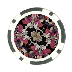 Floral Arabesque Decorative Artwork Poker Chip