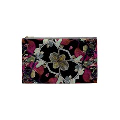 Floral Arabesque Decorative Artwork Cosmetic Bag (small) by dflcprints