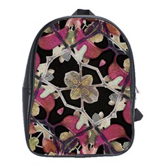 Floral Arabesque Decorative Artwork School Bag (large)