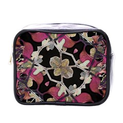 Floral Arabesque Decorative Artwork Mini Travel Toiletry Bag (one Side) by dflcprints