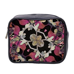 Floral Arabesque Decorative Artwork Mini Travel Toiletry Bag (two Sides)