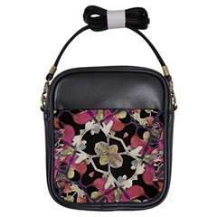 Floral Arabesque Decorative Artwork Girl s Sling Bag by dflcprints