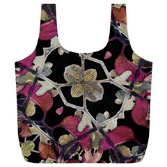 Floral Arabesque Decorative Artwork Reusable Bag (xl) by dflcprints