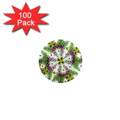 Neo Noveau Style Background Pattern 1  Mini Button Magnet (100 Pack)