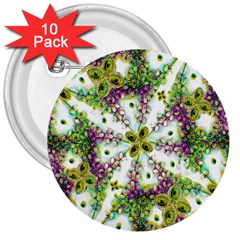 Neo Noveau Style Background Pattern 3  Button (10 Pack)