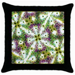 Neo Noveau Style Background Pattern Black Throw Pillow Case Front