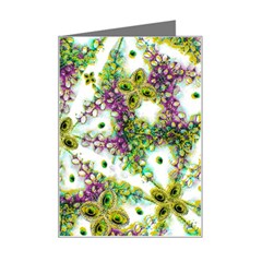 Neo Noveau Style Background Pattern Mini Greeting Card by dflcprints