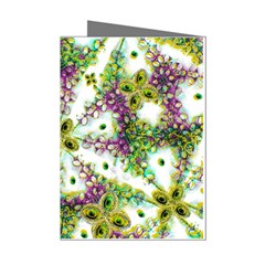 Neo Noveau Style Background Pattern Mini Greeting Card (8 Pack) by dflcprints