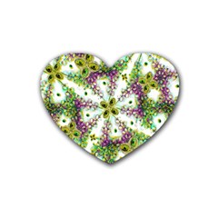 Neo Noveau Style Background Pattern Drink Coasters 4 Pack (heart) 