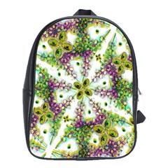 Neo Noveau Style Background Pattern School Bag (large) by dflcprints