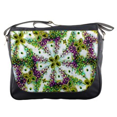 Neo Noveau Style Background Pattern Messenger Bag by dflcprints