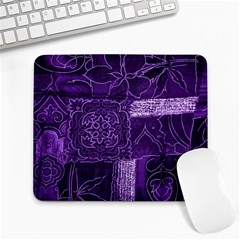 Pretty Purple Patchwork Large Mouse Pad (rectangle)