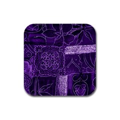 Pretty Purple Patchwork Drink Coasters 4 Pack (square) by FunWithFibro