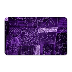 Pretty Purple Patchwork Magnet (rectangular)