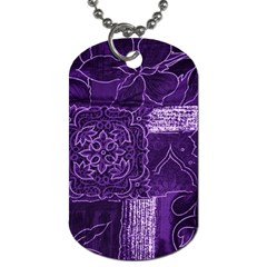 Pretty Purple Patchwork Dog Tag (one Sided)